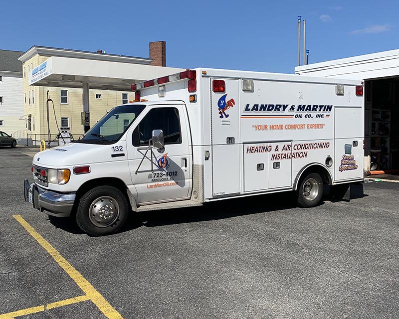 Emergency HVAC Service Van from Landry & Martin Oil for MA and RI