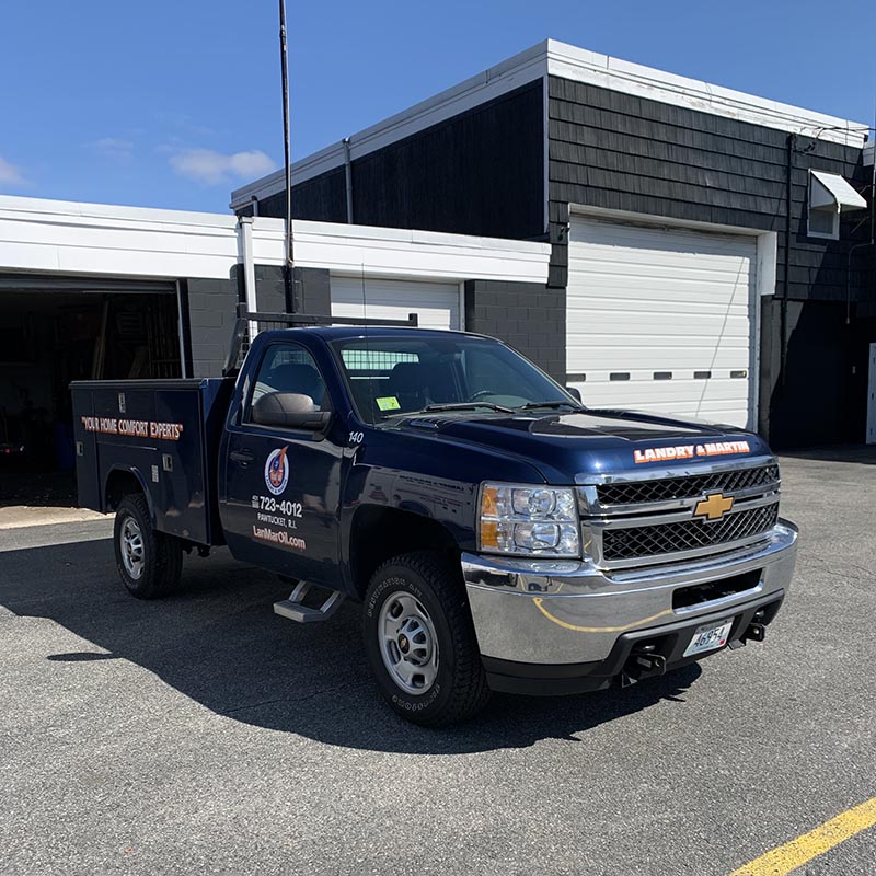 Heating Service Truck from Landry & Martin Oil in Pawtucket, RI