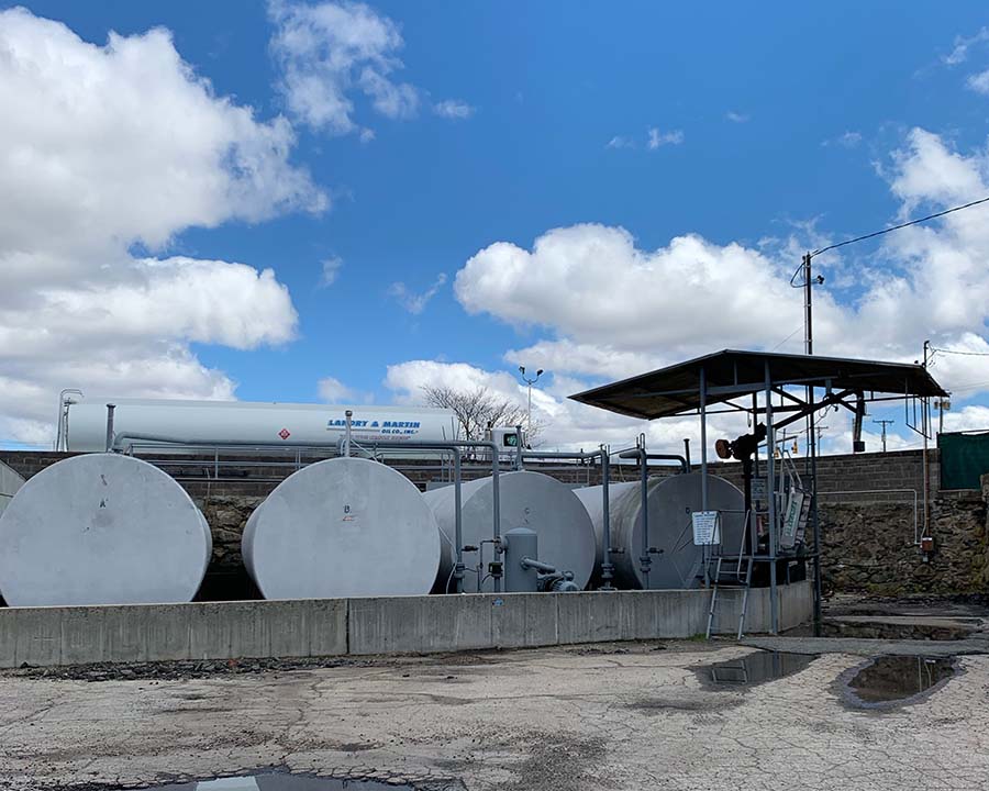 Landry & Martin heating oil storage tanks in Pawtucket, Rhode Island